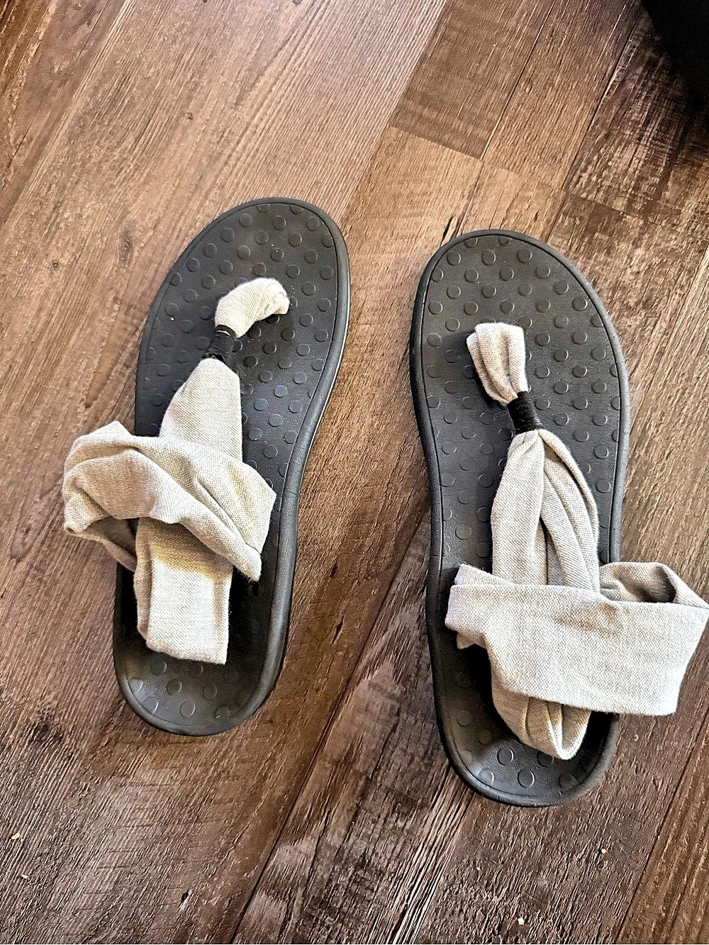 Oofos OOriginal Sandal Grey & White Strappy US 9